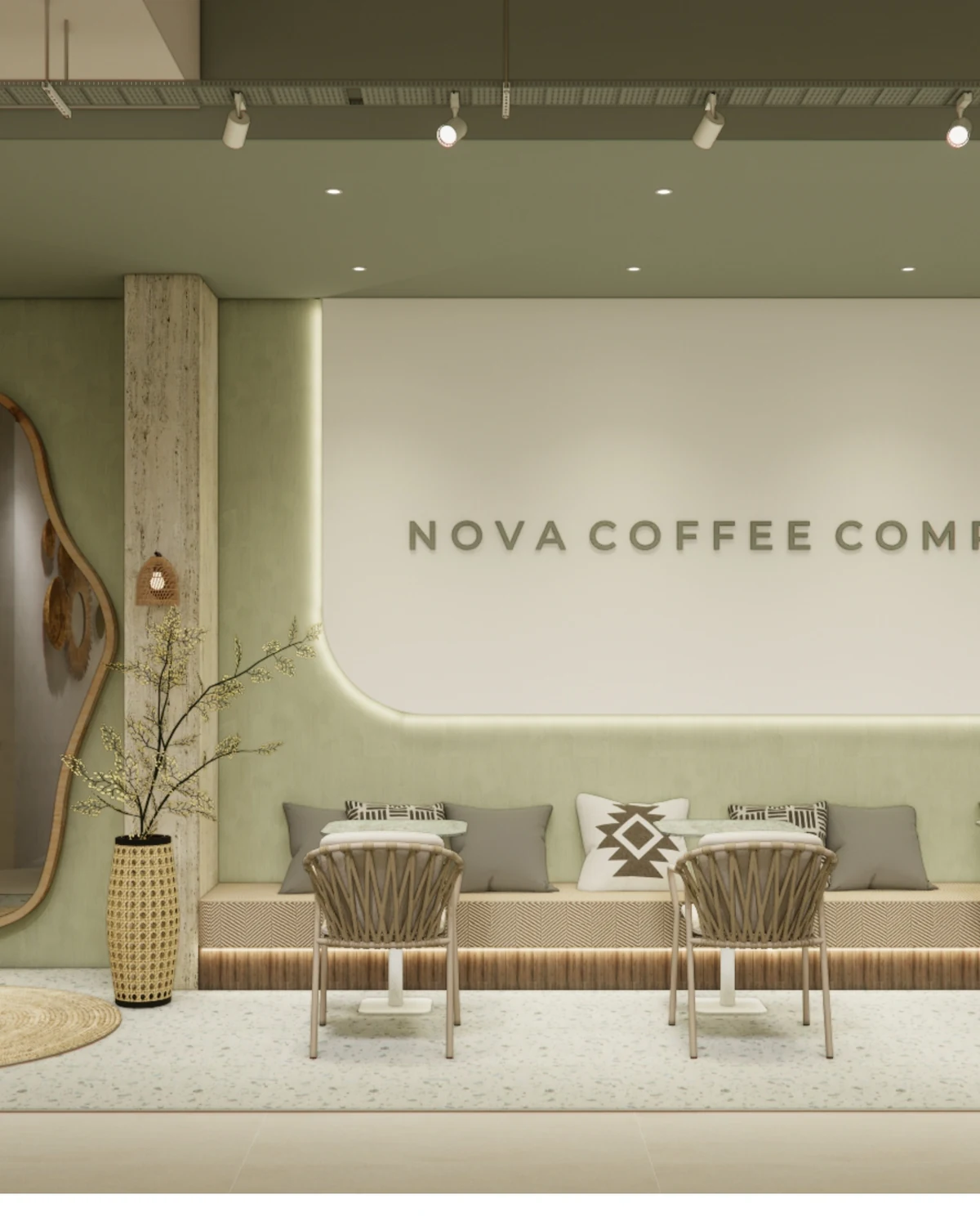 Nova Coffee Company oturma alanı